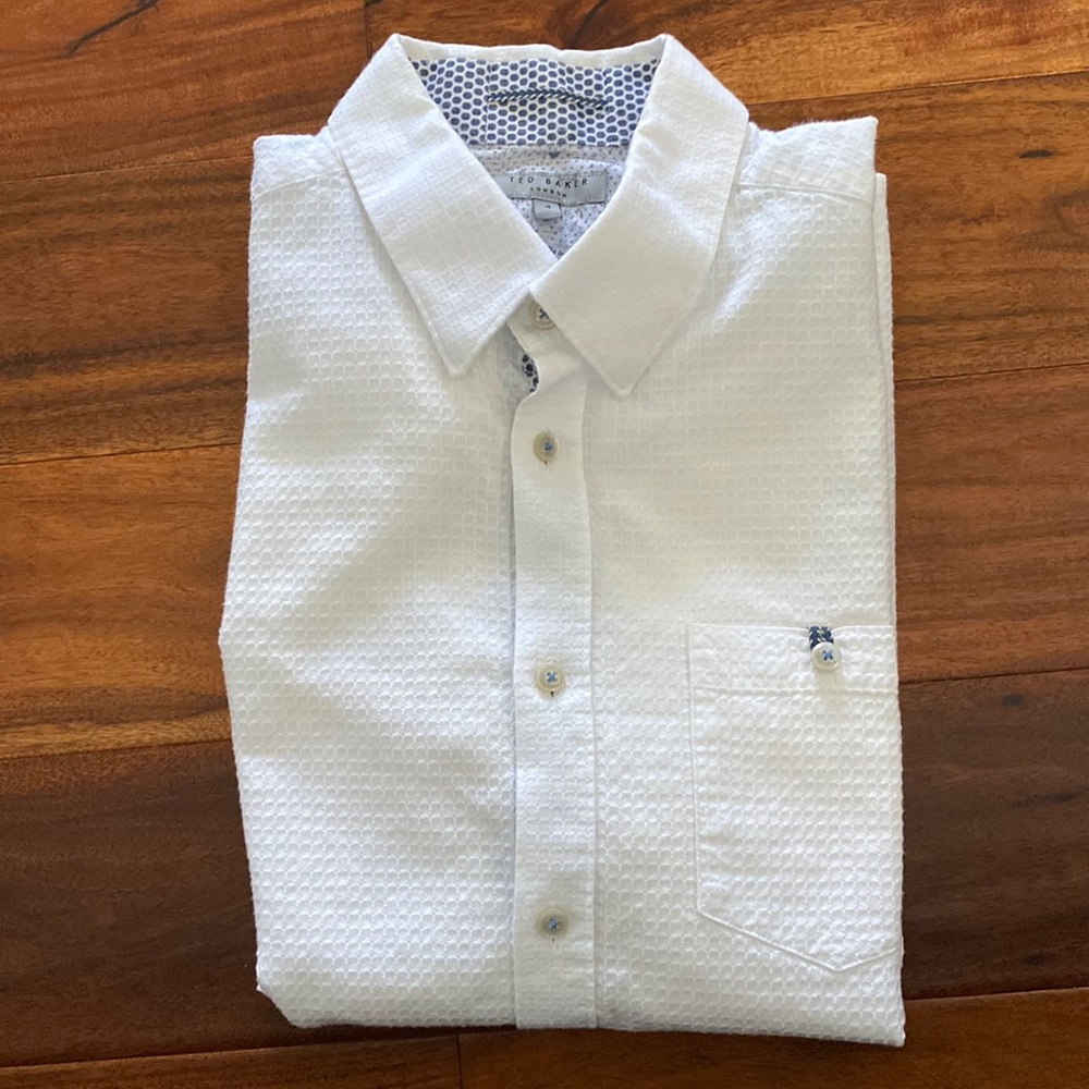 Ted Baker short sleeved button down shirt